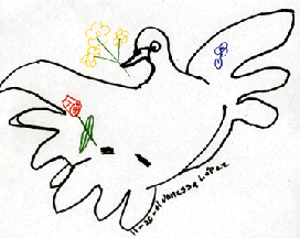 Peace Dove Drawing by Vanessa Lopez
